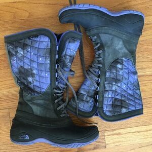NORTH FACE Thermoball Tall Purple Galaxy Boots | Size 7.5